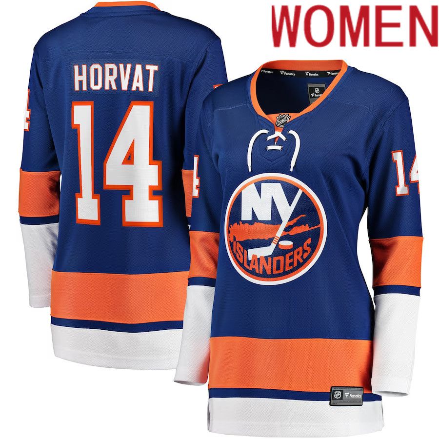 Women New York Islanders 14 Bo Horvat Fanatics Branded Blue Home Breakaway NHL Jersey